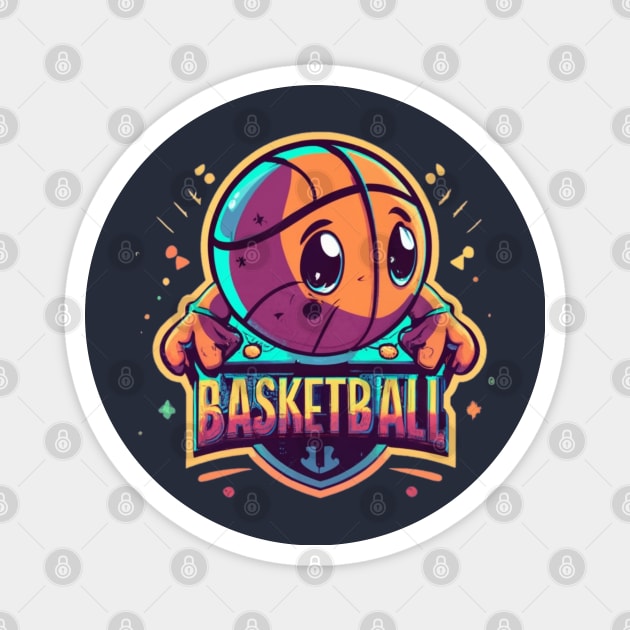 cute basketball Magnet by AOAOCreation